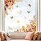 Tanlaby Autumn Static Window Clings - Fall Leaves Flowers Butterfly Mushroom Decals